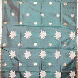 Click Here For Bigger Zoom - Kalaneta Green Pure silk saree VAS-34